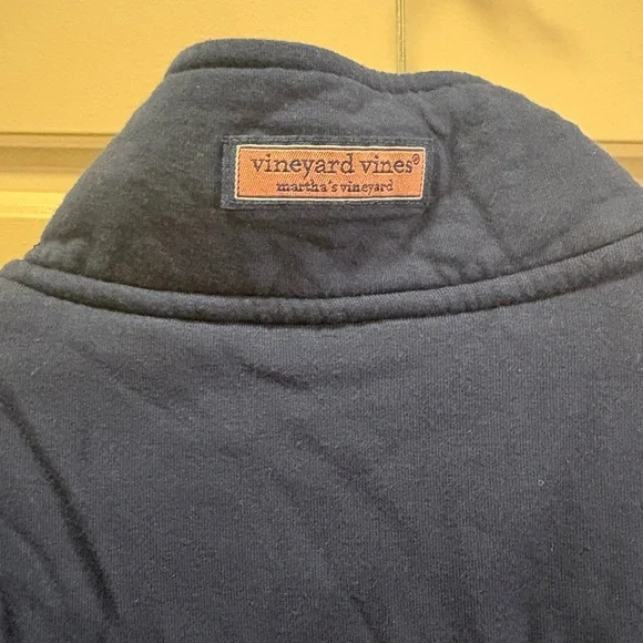 Vineyard Vines Blue Quarter-Zip Pullover - Picture 3 of 5